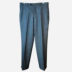 Stafford Travel Classic Fit Slate Gray Wool Blend Dress Pants 34x32 Easy Care